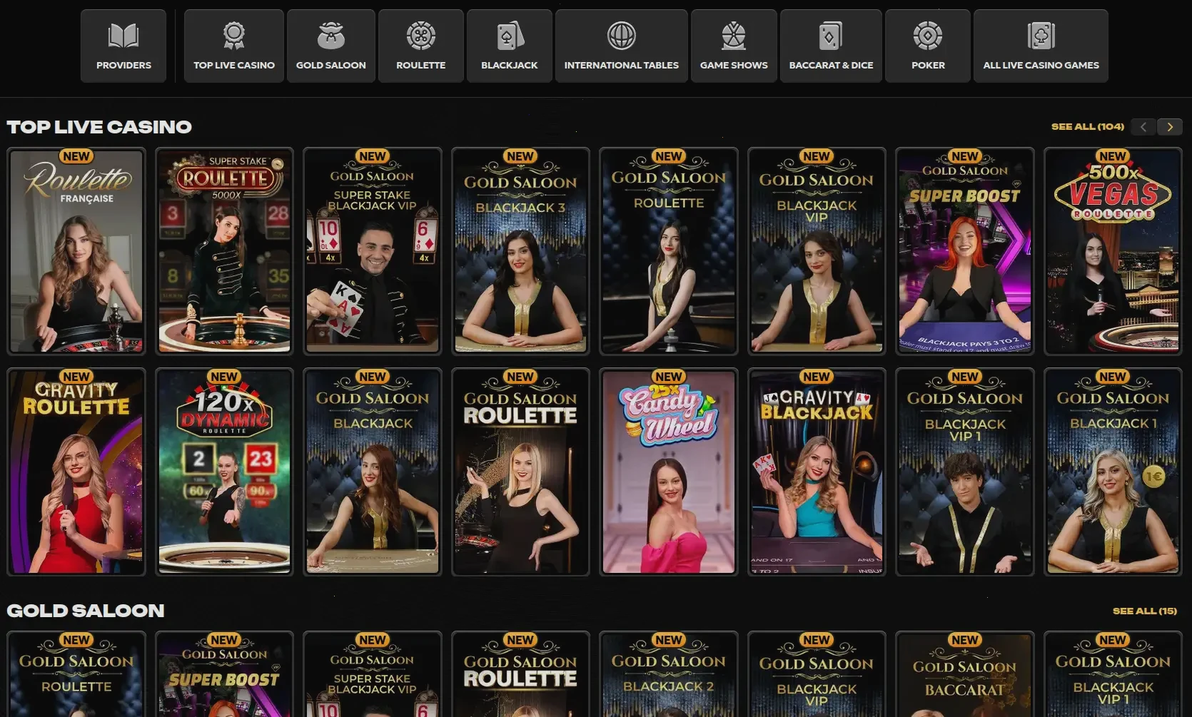 Nyxbets mobiele casino interface op smartphone