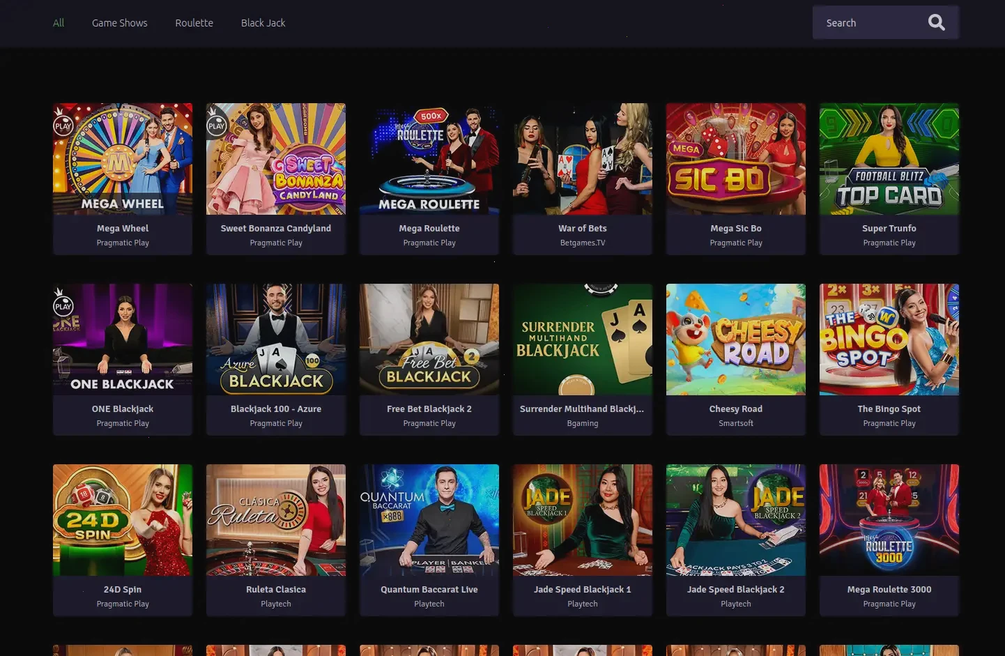 Nyxbets online casino spelaanbod